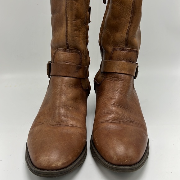 Arturo chiang brown tan leather riding boot size 8.5 pirate Viking - Picture 3 of 9